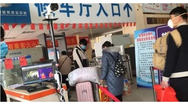 保障進(jìn)站乘客安全,臨泉客運總站紅外線熱成像式人體測溫儀投入使用